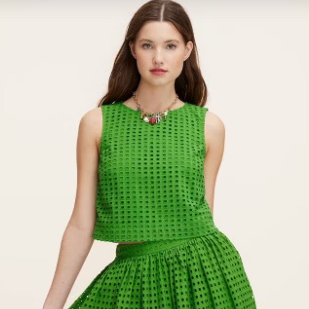 💚🍀NWT KATE SPADE X TARGET EYELET SHELL TANK TOP💚🍀